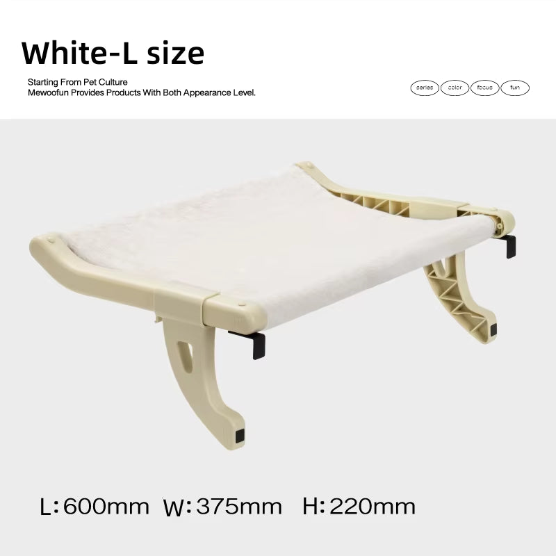 Cat Hammock One-Step Sliding Clamping Slot Adjustment Cat Window Hammock with Removable Covers 30Kg Pet Accessories