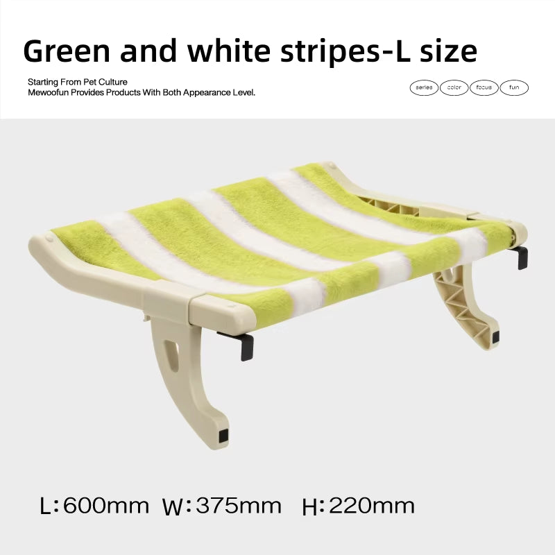 Cat Hammock One-Step Sliding Clamping Slot Adjustment Cat Window Hammock with Removable Covers 30Kg Pet Accessories
