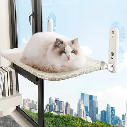 Foldable Cat Window Perch Cordless Cat Window Hammock with 4 Strong Suction Cups Windowsill Cat Beds Seat for Indoor Cats Inside