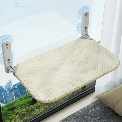 Foldable Cat Window Perch Cordless Cat Window Hammock with 4 Strong Suction Cups Windowsill Cat Beds Seat for Indoor Cats Inside