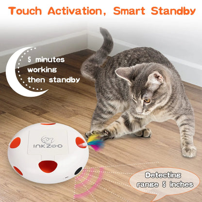 INKZOO Cat Toys, Interactive Cat Toys for Indoor Cats, Smart Interactive Kitten Toy, Automatic 7 Holes Mice Whack-A-Mole
